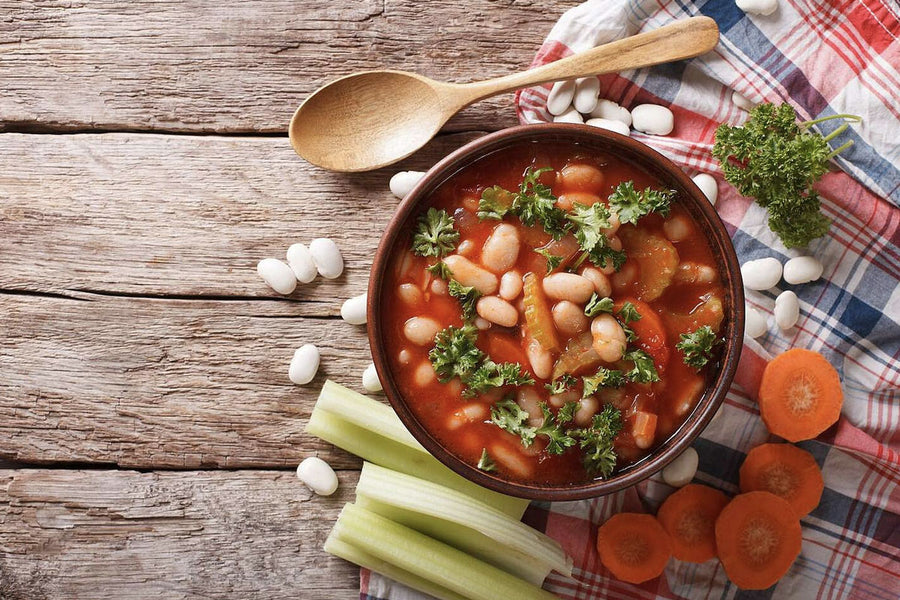 Greek Bean Soup Recipe (For Stove top, Slow Cooker and Instant Pot)